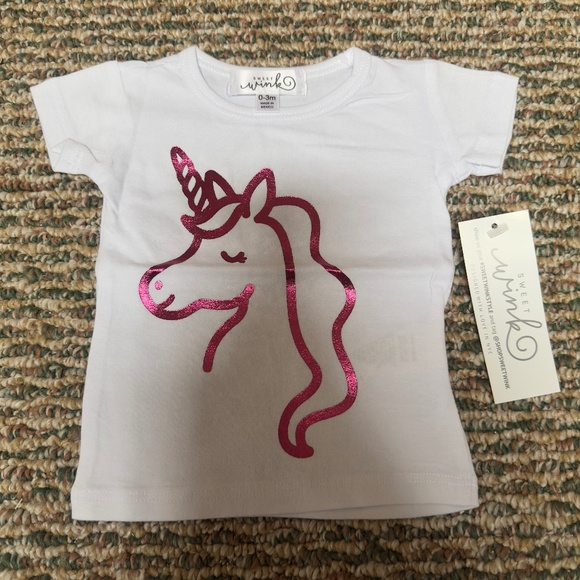 NEW Sweet Wink Unicorn White Short Sleeve T-Shirt - 3T - Picture 1 of 3